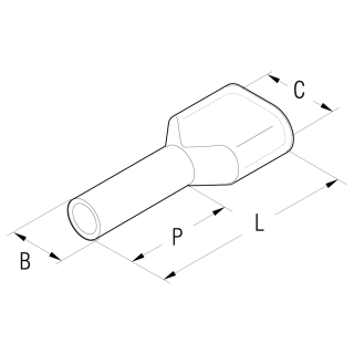 Dvojité polypropylene izolované lisovacie dutinky PKT