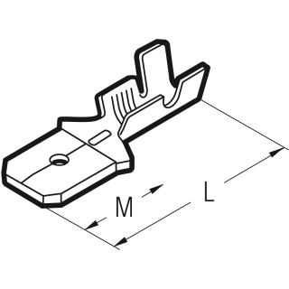 Neizolované mosadzné lisovacie kolíky ploché Typu: BN-MA