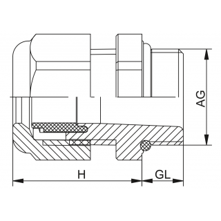 Vývodka HSK-K-Ex PG závit - predĺžený