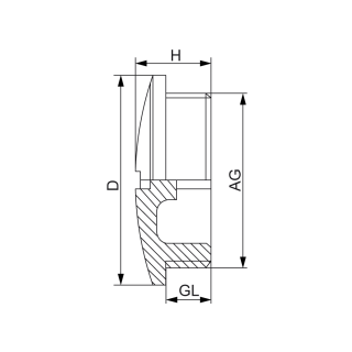 Plastové záslepky V-N-FS Metrický, PG závit