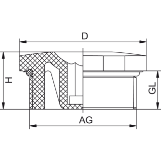 Plastové záslepky V-NE / V-NE-SD Metrický, PG závit
