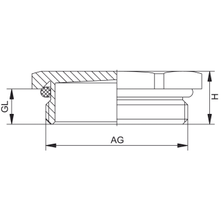 Poniklované mosadzné záslepky V-NE-Ms