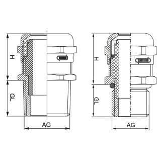 Káblové prechodky HSK-M-Ex-d, HSK-M-PVDF-Ex-d