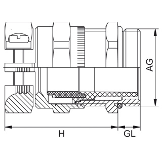 Kovové HSK-MZ-Ex / HSK-MZ-PVDF-Ex vývodky s prídavným uchytením proti namáhaniu